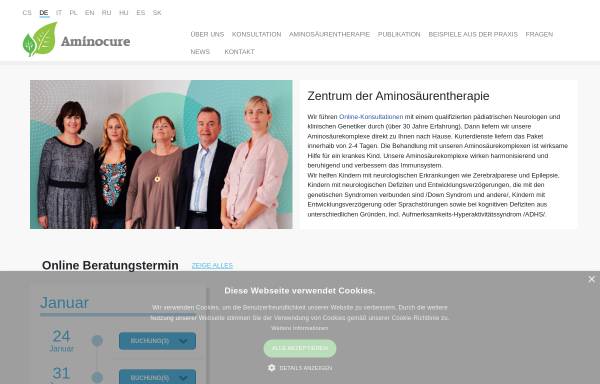 Vorschau von www.aminocure.de, Aminocure REHA-Zentrum