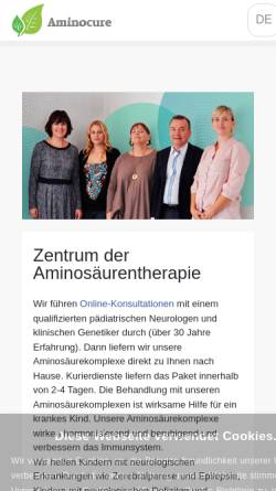 Vorschau der mobilen Webseite www.aminocure.de, Aminocure REHA-Zentrum