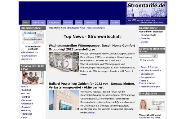 Vorschau von www.stromtarife.de, Stromtarife.de