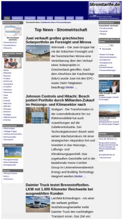 Vorschau der mobilen Webseite www.stromtarife.de, Stromtarife.de