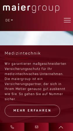 Vorschau der mobilen Webseite www.dietermaier.de, ABG Assekuranzmakler GmbH