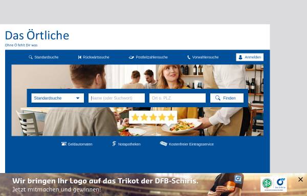 Vorschau von www.dasoertliche.de, DasÖrtliche, DeTeMedien GmbH und Partnerfachverlage