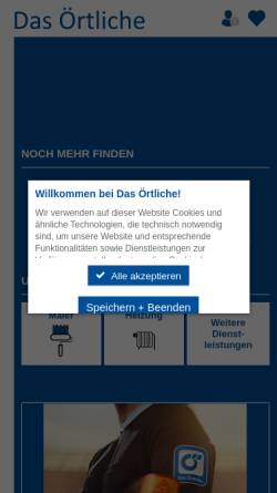 Vorschau der mobilen Webseite www.dasoertliche.de, DasÖrtliche, DeTeMedien GmbH und Partnerfachverlage