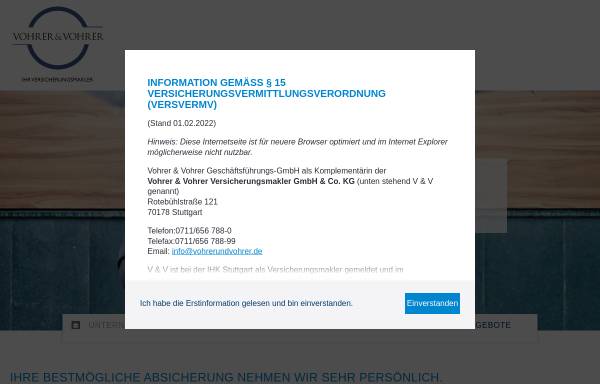 Vorschau von www.vohrerundvohrer.de, Vohrer & Vohrer Versicherungsmakler