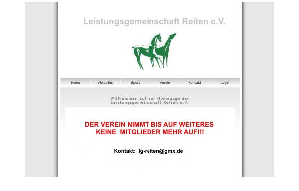 Vorschau von www.lg-reiten.de, Leistungsgemeinschaft Reiten e.V.