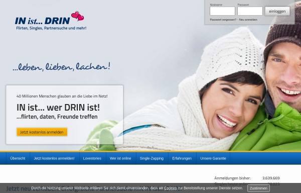 Vorschau von www.in-ist-drin.de, Eden - Single & Freizeit GmbH