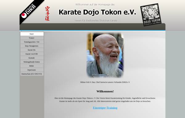 Vorschau von www.karate-tokon.de, Karate Dojo Tokon e.V. Frankfurt-Kalbach