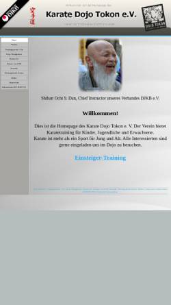 Vorschau der mobilen Webseite www.karate-tokon.de, Karate Dojo Tokon e.V. Frankfurt-Kalbach