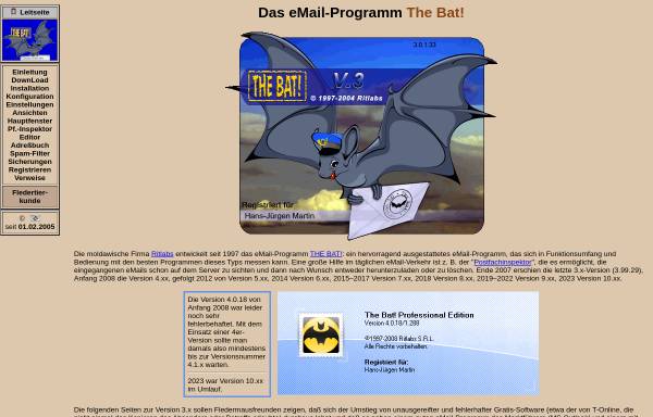 Vorschau von www.fledermauskunde.de, Das eMail-Programm The Bat!