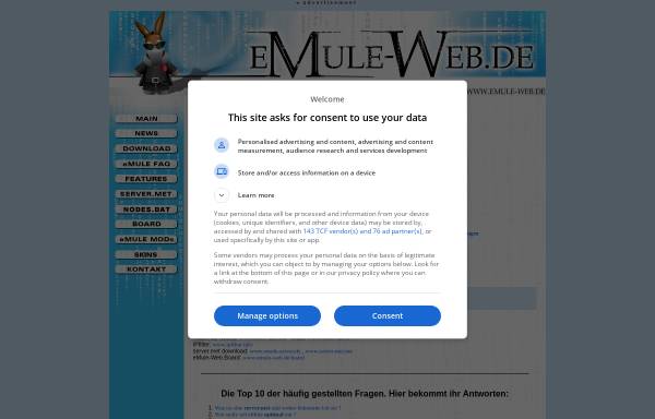 Vorschau von www.emule-web.de, eMule Web Community
