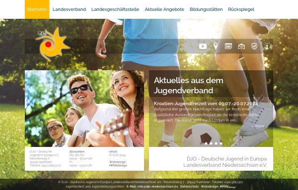 Vorschau von www.djo-niedersachsen.de, Deutsche Jugend in Europa Landesverband Niedersachsen e.V.