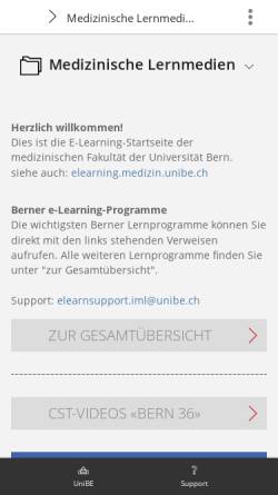 Vorschau der mobilen Webseite e-learning.studmed.unibe.ch, Hemosurf