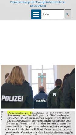Vorschau der mobilen Webseite www.polizeiseelsorge.de, Polizeiseelsorge in Deutschland