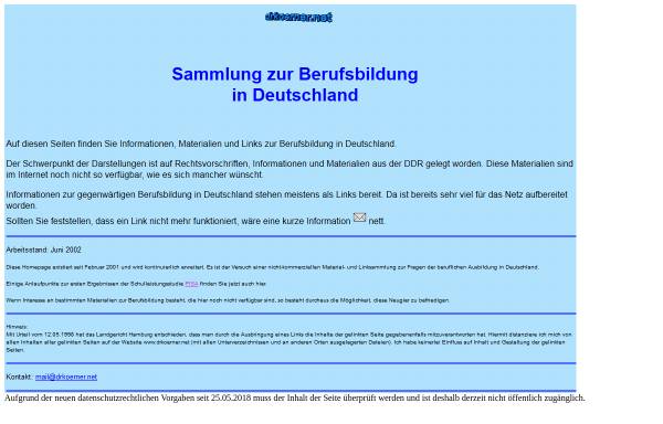 Vorschau von www.drkoerner.net, Berufsbildung in Deutschland und DDR