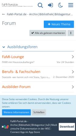 Vorschau der mobilen Webseite www.fami-portal.de, FaMI-Portal