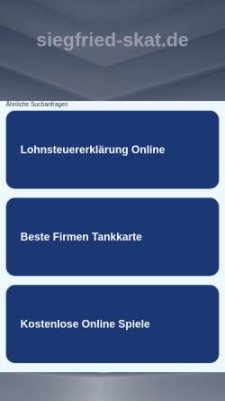 Vorschau der mobilen Webseite www.siegfried-skat.de, Siegfried-Skat