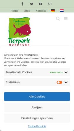 Vorschau der mobilen Webseite www.tierpark-nordhorn.de, Zoo Nordhorn