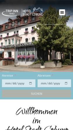 Vorschau der mobilen Webseite www.hotel-stadt-coburg.de, Hotel Stadt Coburg