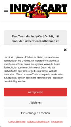 Vorschau der mobilen Webseite www.indy-cart.de, Indy Cart Backnang