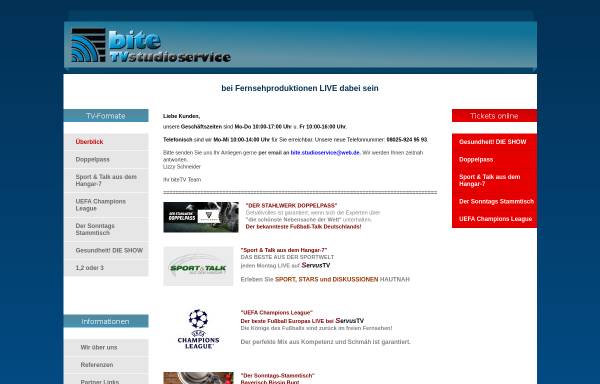 Vorschau von www.bitetvstudioservice.de, biteTVstudioservice