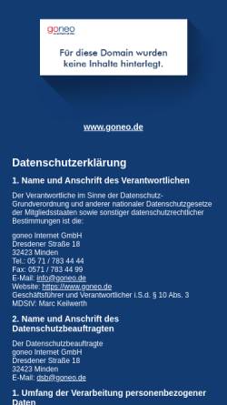Vorschau der mobilen Webseite monza.de, Monza Indoor Kart GmbH