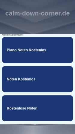 Vorschau der mobilen Webseite www.calm-down-corner.de, Calm-Down-Corner - Klaviernoten