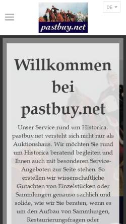 Vorschau der mobilen Webseite pastbuy.net, Auktionshaus für Historica GmbH & Co KG