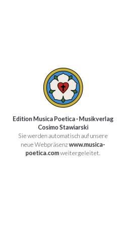 Vorschau der mobilen Webseite www.musica-poetica.de, Edition Musica Poetica