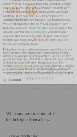 Vorschau der mobilen Webseite www.augsburger-tafel.de, Augsburger Tafel e.V.