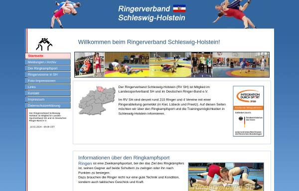 Vorschau von www.ringerverband-sh.de, Ringerverband Schleswig-Holstein