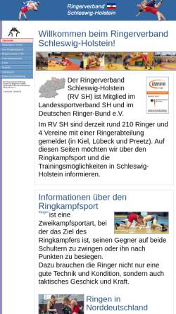 Vorschau der mobilen Webseite www.ringerverband-sh.de, Ringerverband Schleswig-Holstein