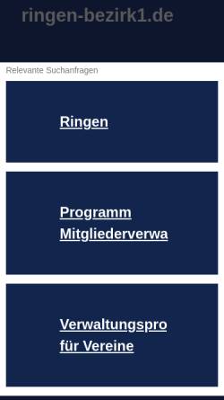 Vorschau der mobilen Webseite www.ringen-bezirk1.de, Südbadischer Ringerverband - Bezirk I