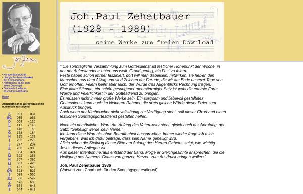 Vorschau von www.johann-paul-zehetbauer.de, Johann Paul Zehetbauer