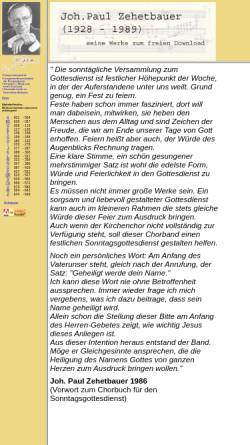 Vorschau der mobilen Webseite www.johann-paul-zehetbauer.de, Johann Paul Zehetbauer
