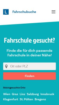 Vorschau der mobilen Webseite www.fahrschulen.or.at, Fahrschulen in Österreich