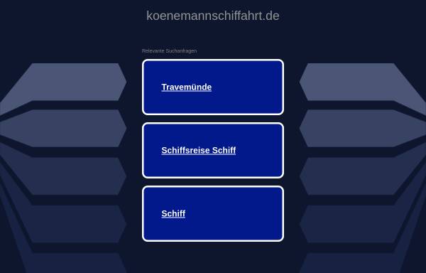 Vorschau von www.koenemannschiffahrt.de, Könemann Schiffahrtlinien