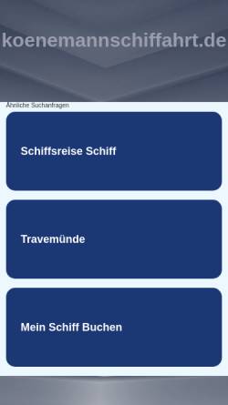 Vorschau der mobilen Webseite www.koenemannschiffahrt.de, Könemann Schiffahrtlinien