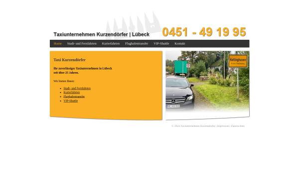 Vorschau von www.taxi-kurzendoerfer.de, Taxi Kurzendörfer