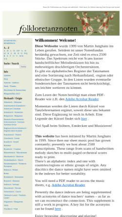 Vorschau der mobilen Webseite www.folkloretanznoten.de, Noten zu Folkloretänzen