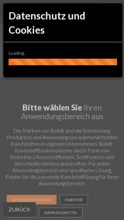 Vorschau der mobilen Webseite www.bolidt.de, Bolidt Kunststoffvertrieb GmbH