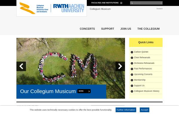 Vorschau von www.cm.rwth-aachen.de, Collegium Musicum der RWTH Aachen