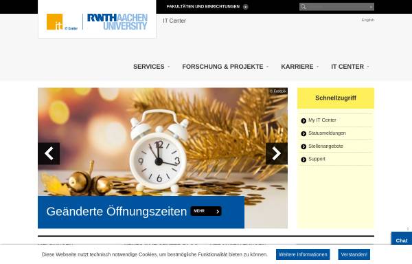 Vorschau von www.rz.rwth-aachen.de, Rechen- und Kommunikationszentrum (RZ) der RWTH Aachen