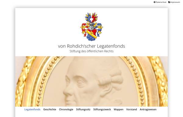 Vorschau von www.legatenfonds.de, Von Rohdich'sche Legatenfonds