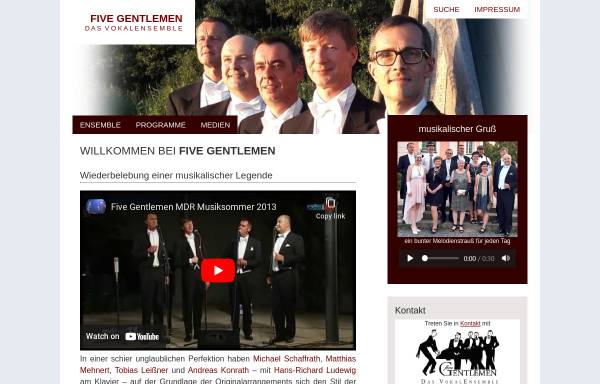Vorschau von www.five-gentlemen.de, Five Gentlemen