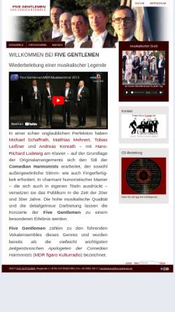 Vorschau der mobilen Webseite www.five-gentlemen.de, Five Gentlemen