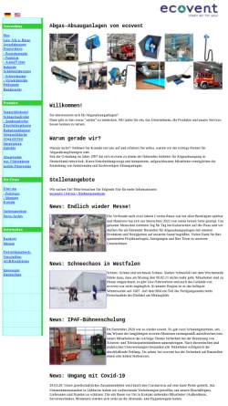 Vorschau der mobilen Webseite www.ecovent.de, Ecovent Energie- und Umwelttechnik GmbH