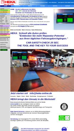 Vorschau der mobilen Webseite www.heka-online.de, Heka - Auto Test Systeme