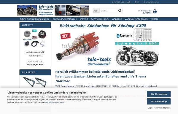 Vorschau von www.tola-tools.de, Tola Tools - Thorsten Lange