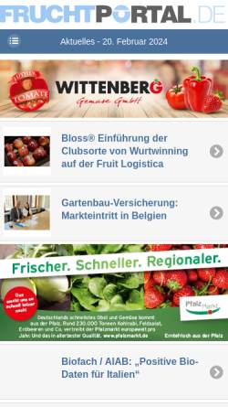 Vorschau der mobilen Webseite www.fruchtportal.de, Fruchtportal