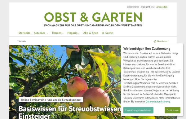 Vorschau von www.obst-und-garten.de, Obst und Garten